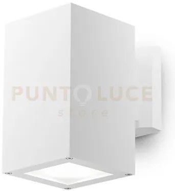 Ges1014- applique quadrata in alluminio colore bianca 1 luce attcco...