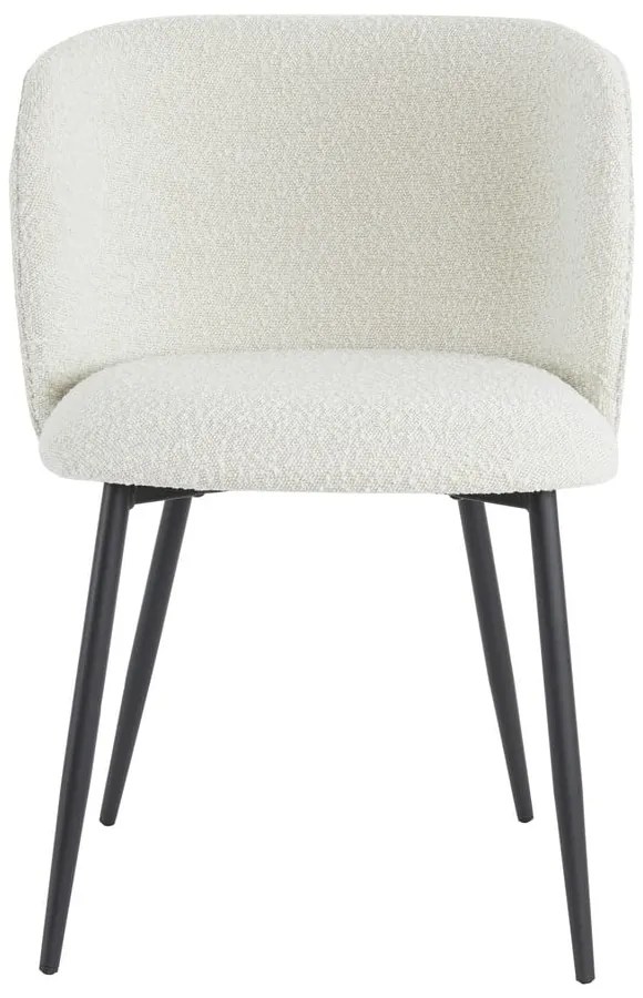 Sedia da pranzo bianca in imbottito Elyna – Light &amp; Living