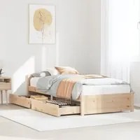 Letto senza Materasso 90x190 cm in Legno Massello di Pino 3301674