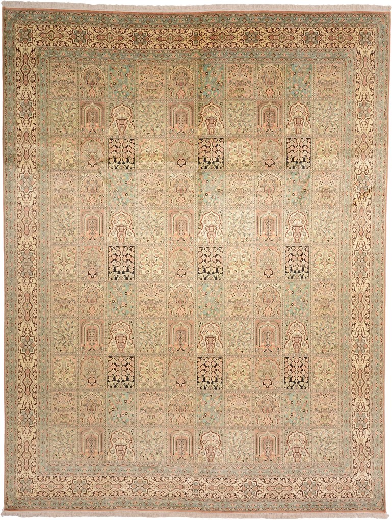 Cashmere Silk Tappeto 280 x 360 (Indian) Annodato A Mano