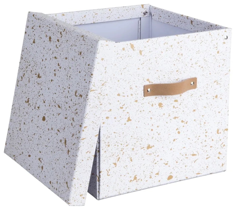 Scatola portaoggetti in oro e bianco Logan - Bigso Box of Sweden