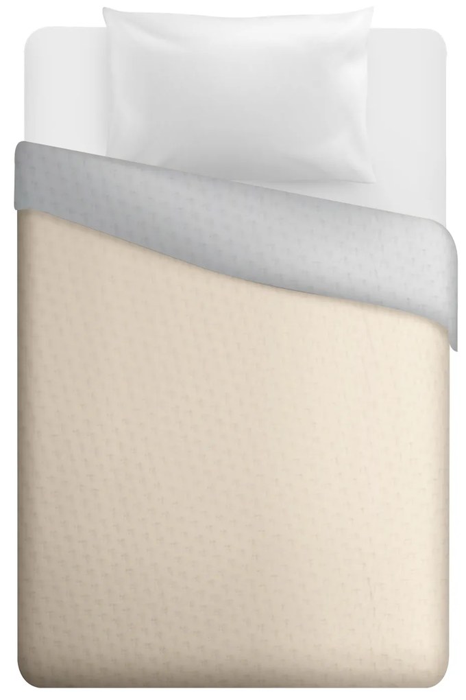 Trapuntino 1 piazza e mezza double face beige grigio