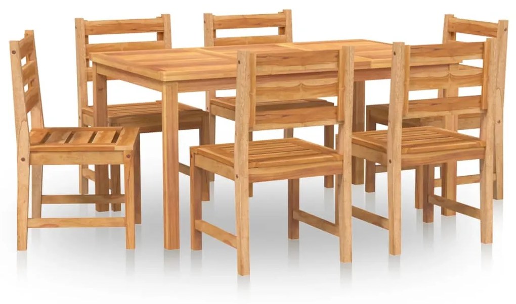 Set da pranzo da giardino 7 pz in legno massello di teak