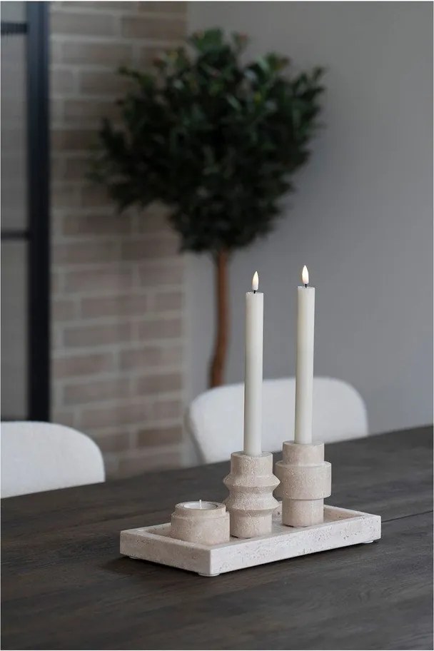 Portacandele in pietra per lumini in set da 2 pezzi - House Nordic