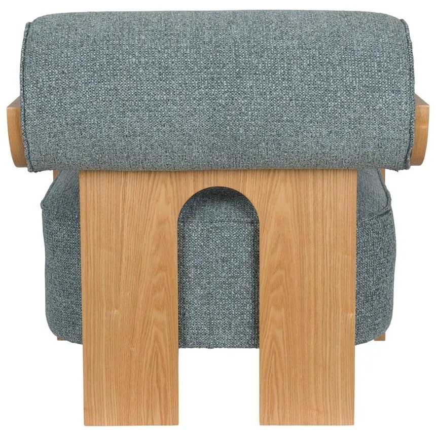 Poltrona blu polveroso con rivestimento in bouclé Oolong – Zuiver