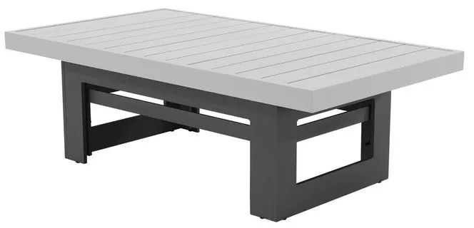 Tavolino da esterno Las Vegas NATERIAL struttura e superficie in Alluminio  grigio per 6 persone 80x143.5cm
