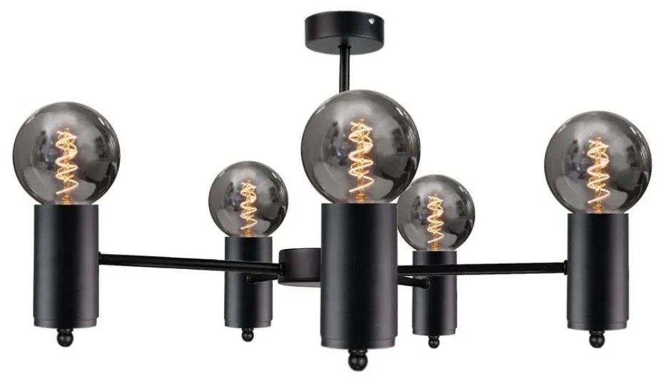 Lampadario su palo  ARD 5xE27/60W/230V nero