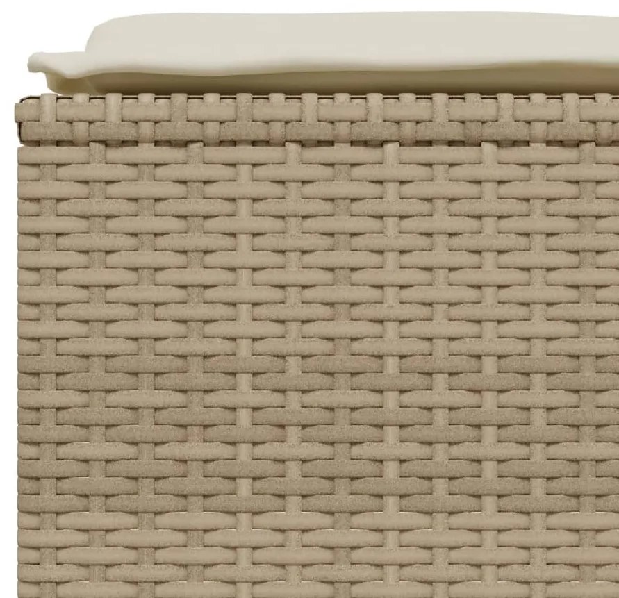 Set divano da giardino 5 pz con cuscini beige in polyrattan