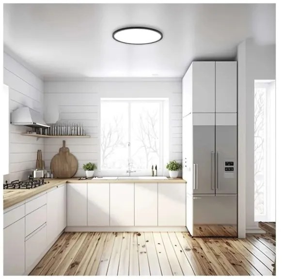 Plafoniera LED FLORI LED/18W/230V 4000K nero diametro 29 cm