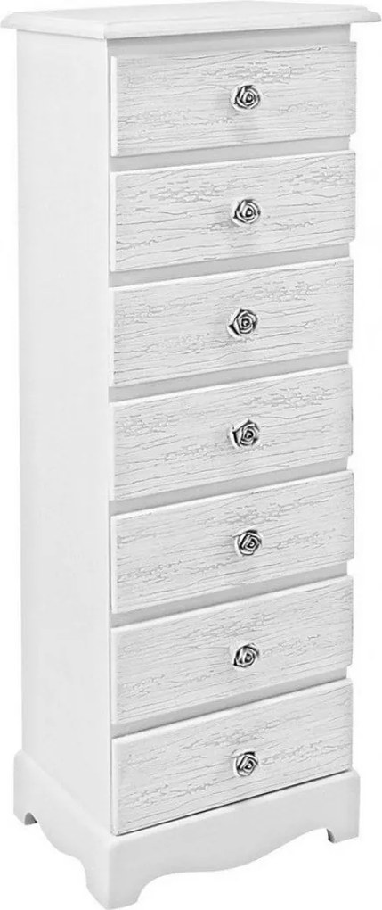 Cassettiera Blanc 7 Cassetti in Legno...