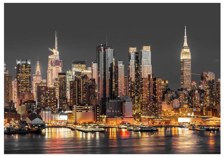 Fotomurale  NYC: Twilight  Colore Grigio, Dimensioni e Misure 200x140