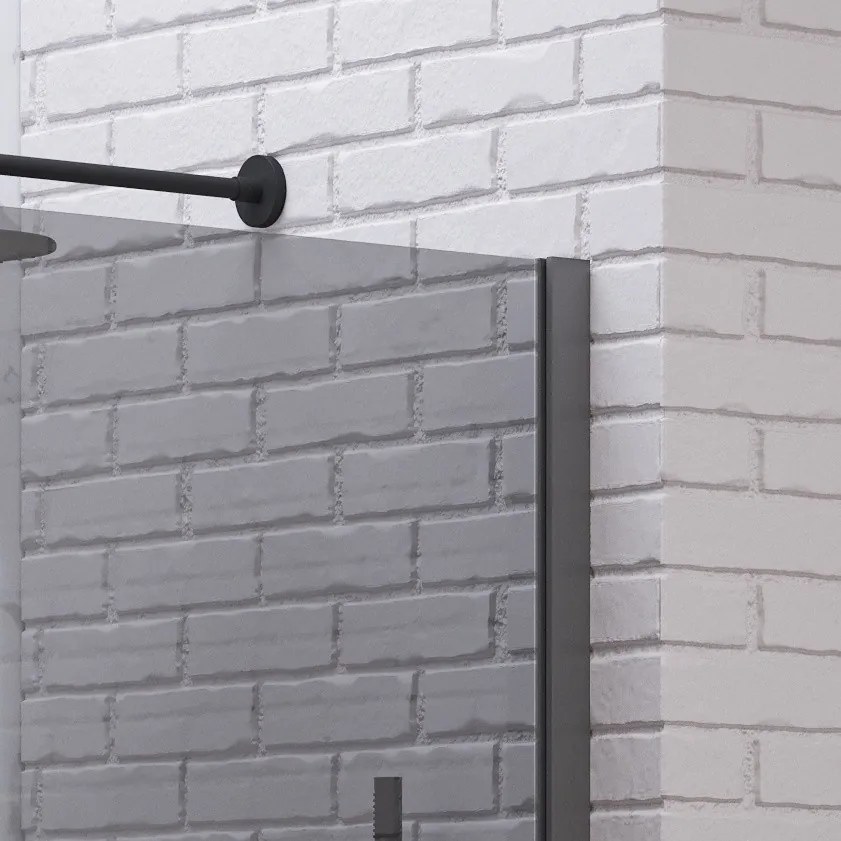 Doccia walk in 140 cm vetro fumè e profilo gun metal | KW-100GMF - KAMALU