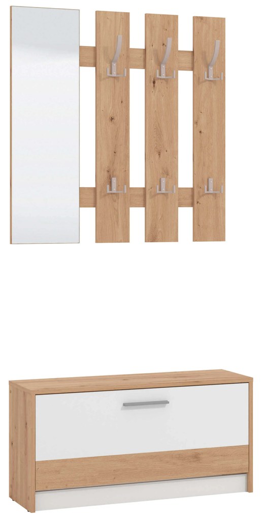 ADDIE - mobile ingresso appendiabiti moderno minimal in legno