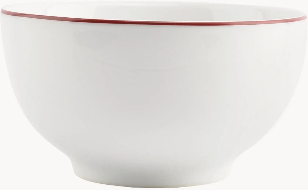 Set di 6 ciotole in porcellana Basic White