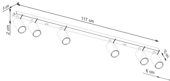 Sollux SL.1505 - Faretto RING 6xGU10/10W/230V verde