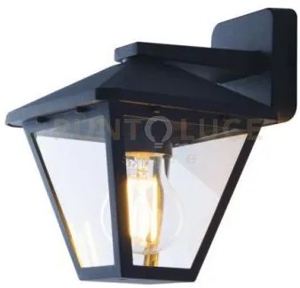 Applique down prisma antracite 1 luce attacco e27 ip44 16x19,1x21,8cm