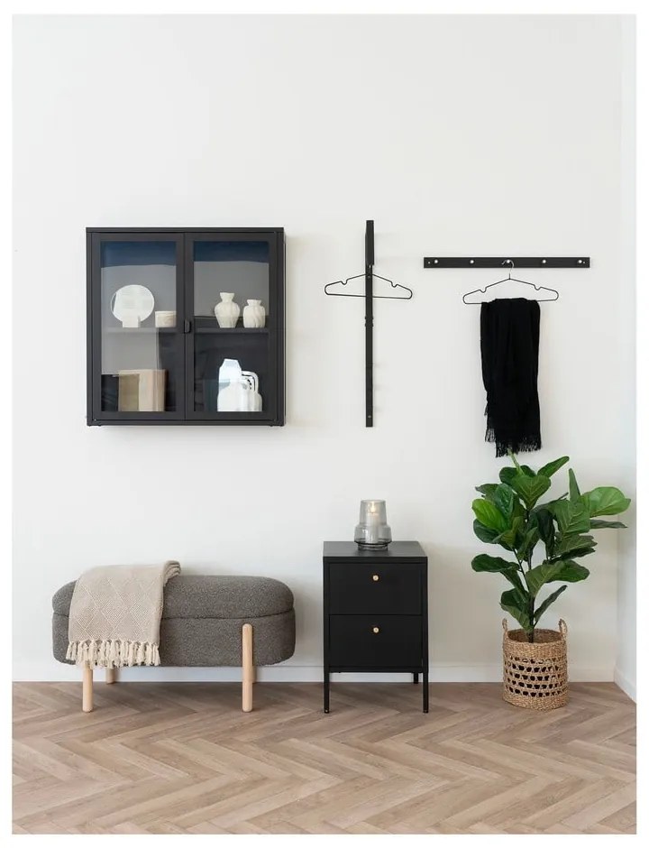 Panchina marrone con rivestimento in bouclé Branca – House Nordic