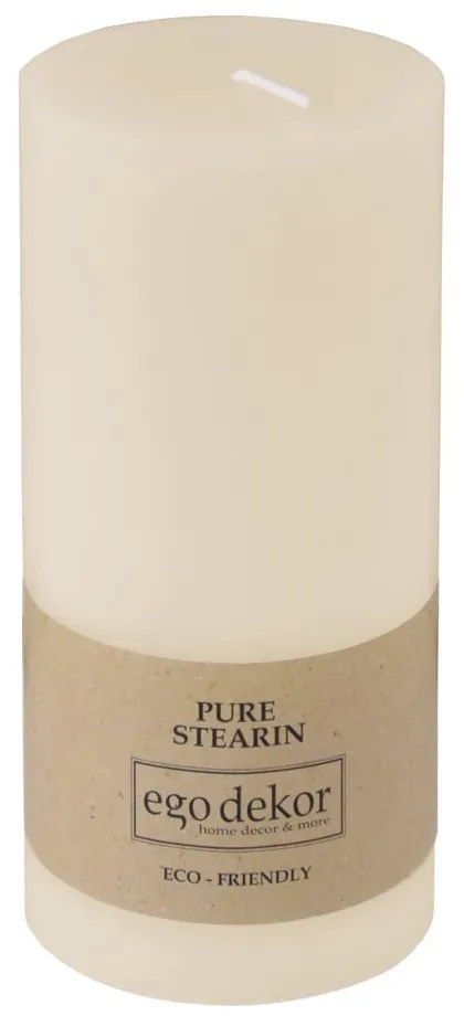Candela Friendly bianco crema, durata di combustione 50 h Eco - Eco candles by Ego dekor