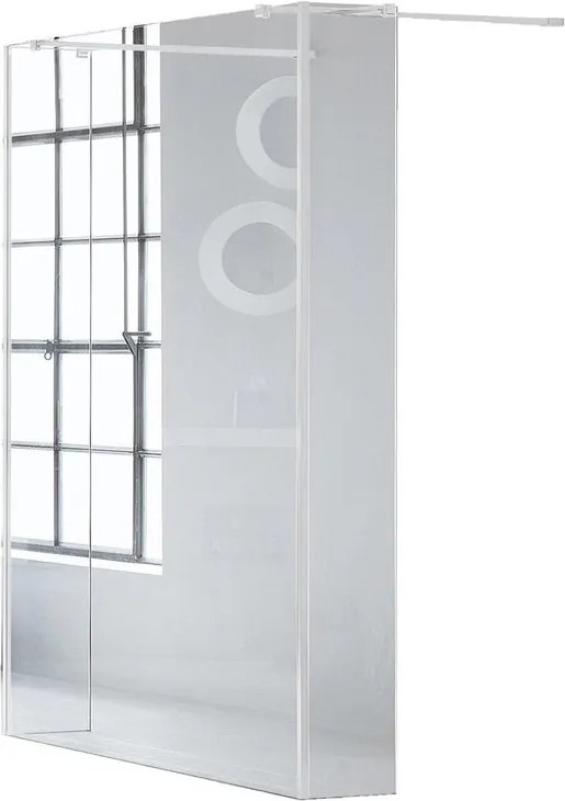 Box doccia walk-in Wens, vetro 6 mm, H 200 cm, profilo bianco