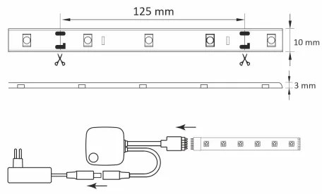 Striscia LED RGB dimmerabile Wi-fi + funzione musicale LED/20W 5 m Tuya