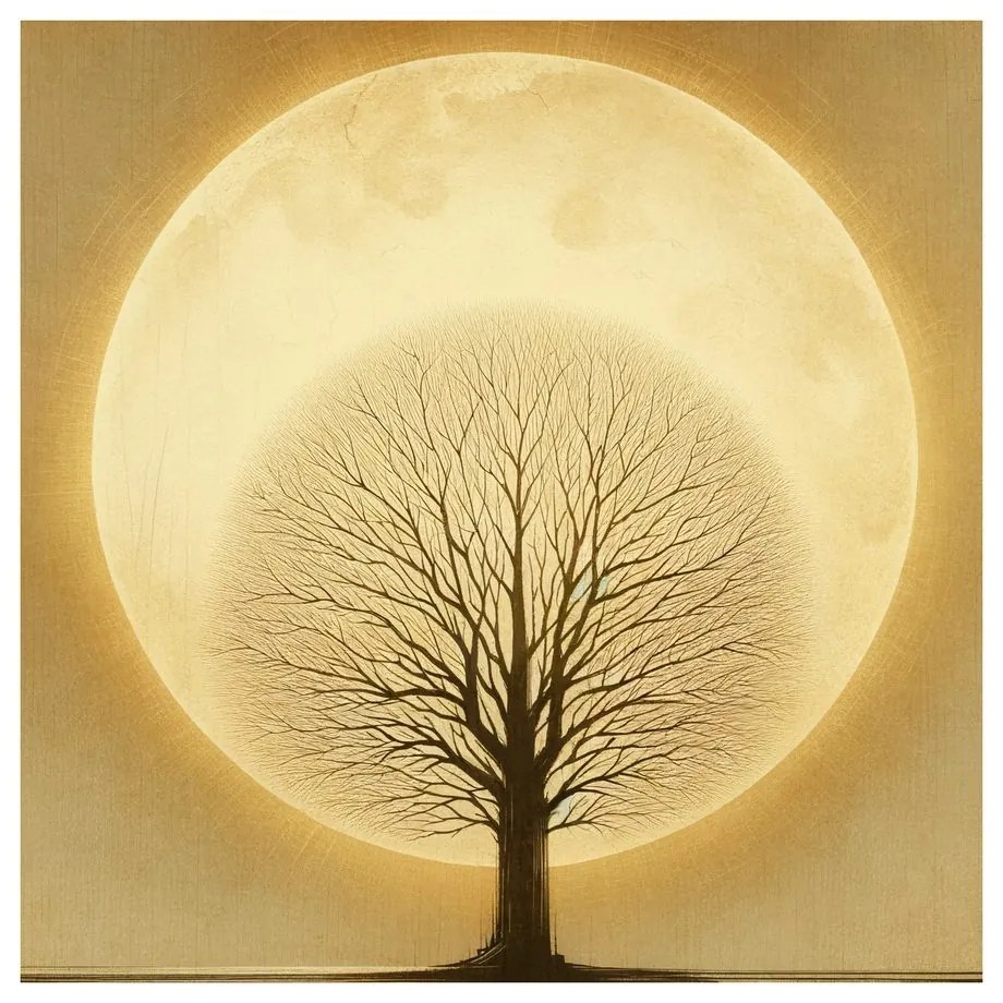 Quadro su tela – Silhouette dell’albero della vita