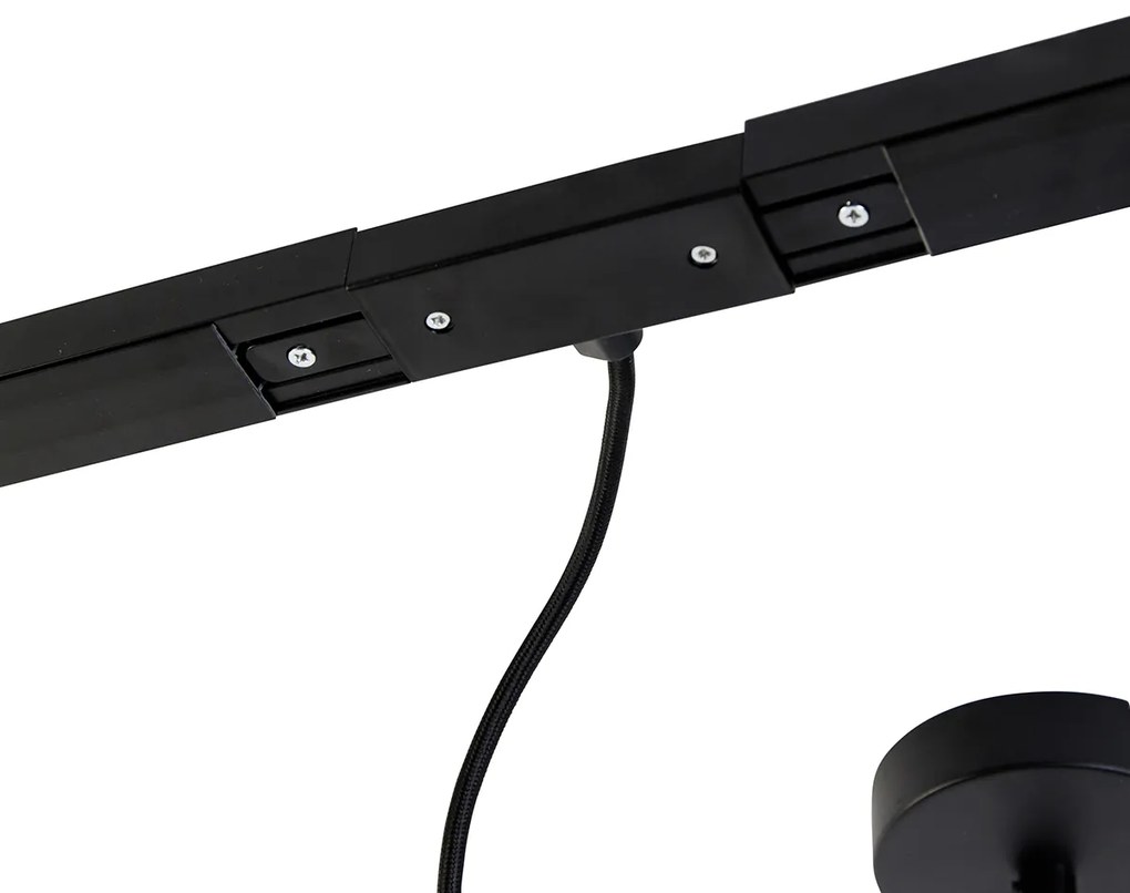 Sistema a binario monofase bronzo scuro con 4 faretti e alimentatore rotondo I - Jeana