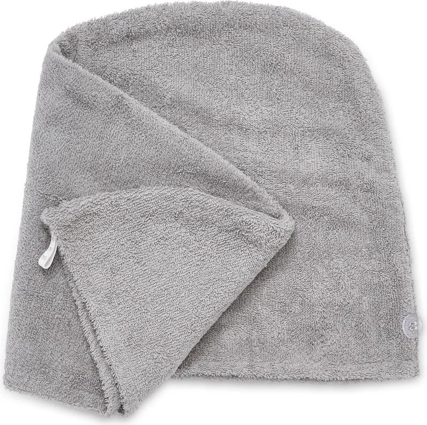 Asciugacapelli in cotone grigio ad asciugatura rapida in set da 2 20x13 cm Quick Dry - Catherine Lansfield