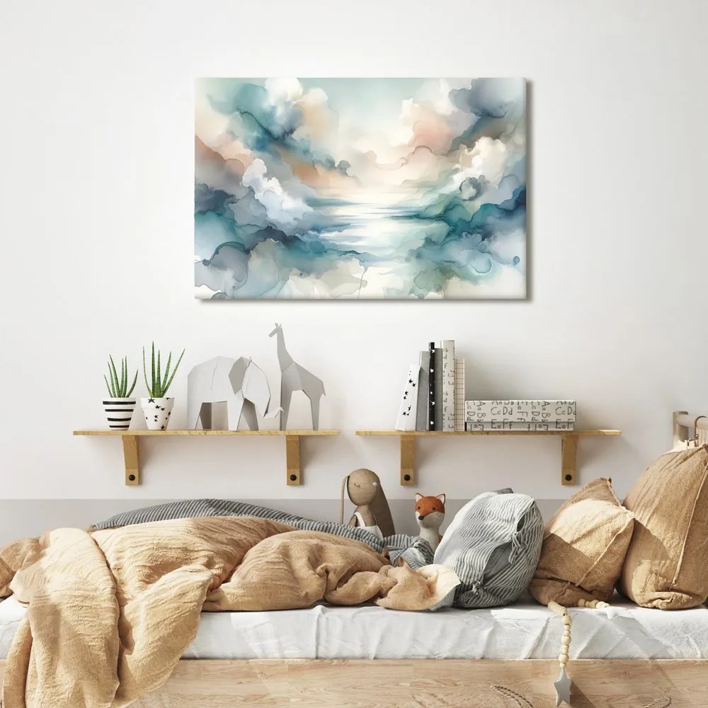 Quadro su tela – Crepuscolo ad acquerello