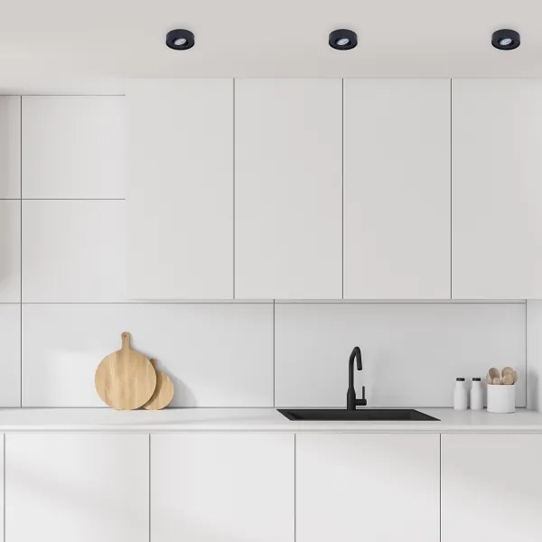 Faretto da incasso NUSA 1xGU5,3/MR16/50W/12V arrotondato nero