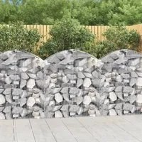 Cesto Gabbione ad Arco 100x30x100/120 cm Ferro Zincato 153425