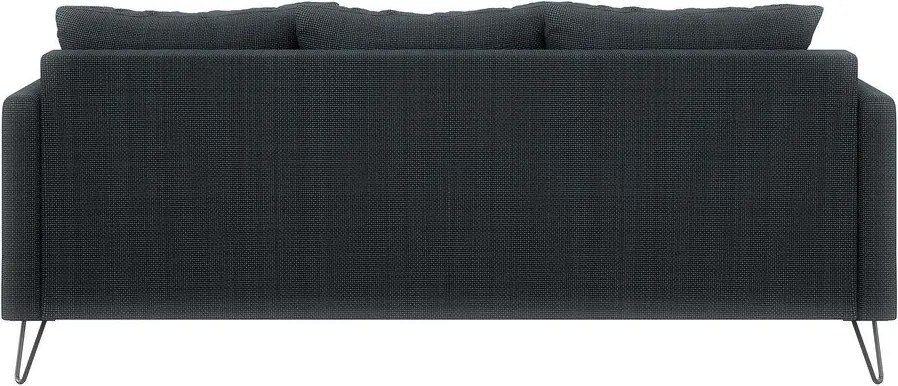 Divano grigio scuro con rivestimento in ciniglia 200 cm Freya – Ropez