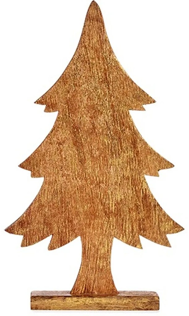 Statua Decorativa Albero di Natale Dorato Legno 5,1 x 49,5 x 25,5 cm (6 Unità)