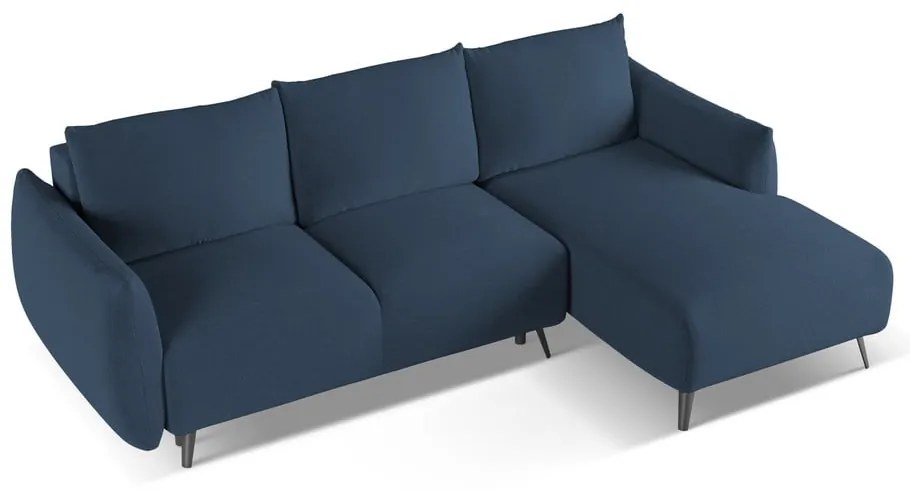 Divano angolare blu (con penisola a destra) Malie – Makamii