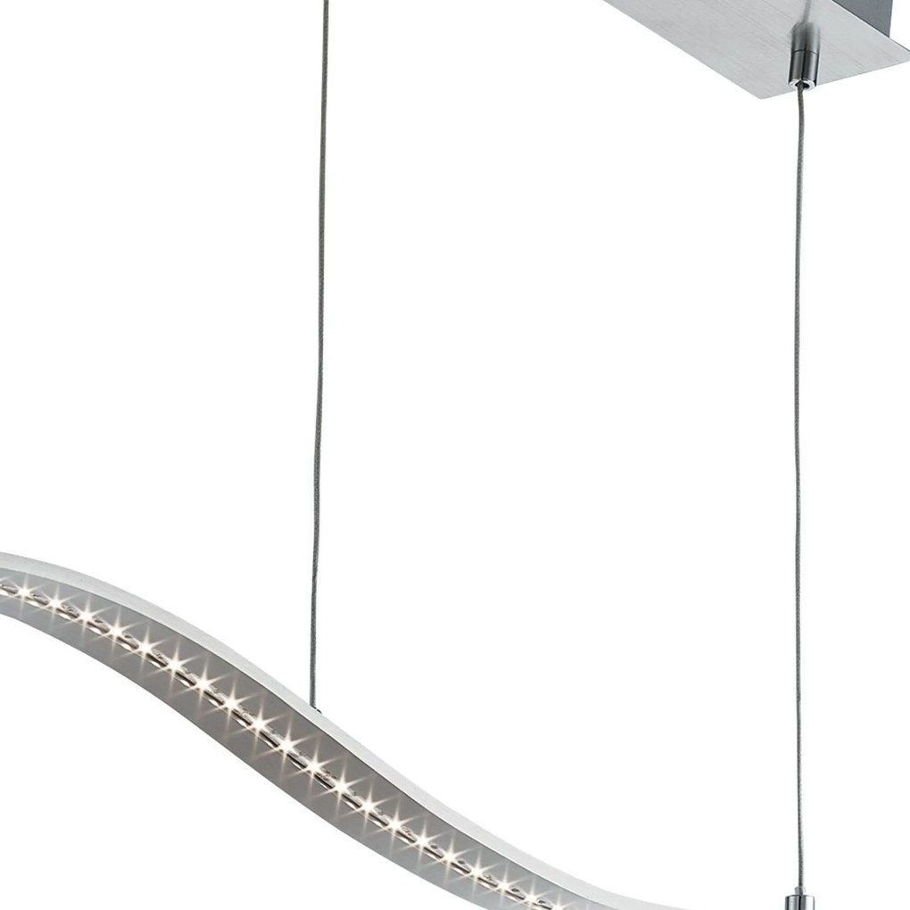 Lampadario Moderno Ala Acciaio Argento Marrone Led 10W 3000K