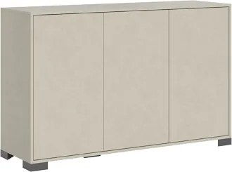 Madia in legno a 3 ante e 2 vani con ripiani 130 cm KYLA Grigio