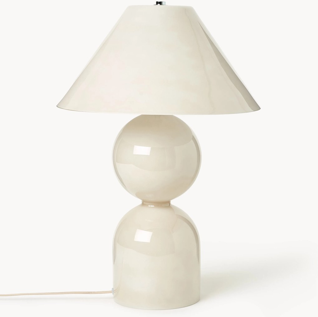 Lampada da tavolo grande in vetro con paralume orientabile Danielle