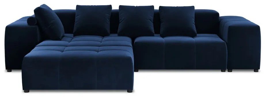 Divano angolare in velluto blu (variabile) Rome Velvet - Cosmopolitan Design