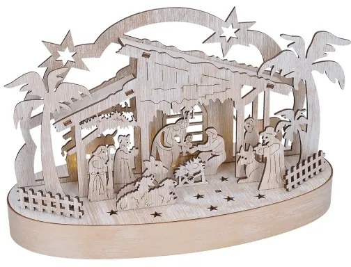 Solight 1v275 - Decorazione natalizia LED LED/2xAA/bianco caldo presepe