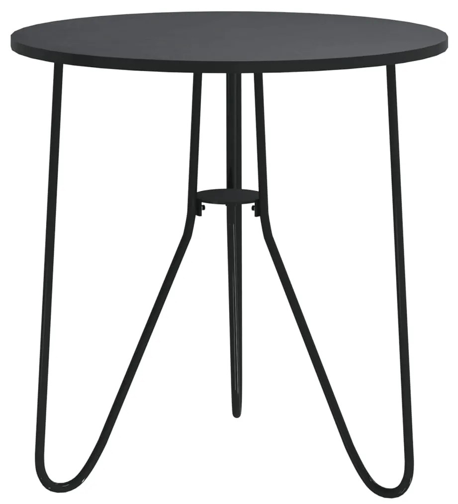 Tavolino da Salotto Nero 48 cm in MDF e Ferro