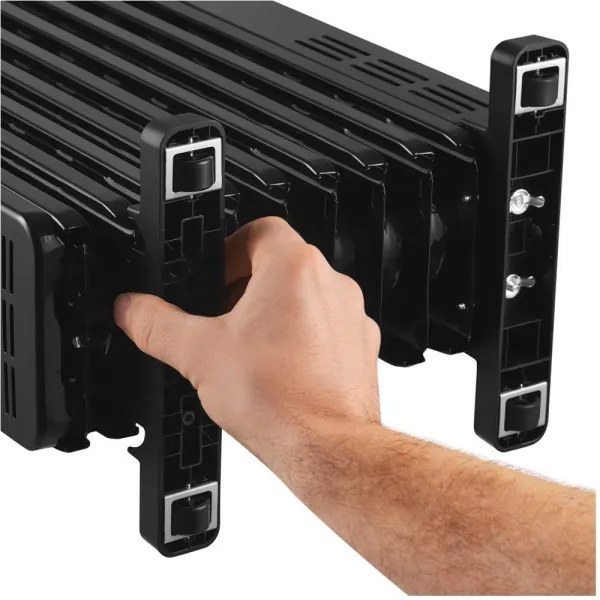 Sencor - Radiatore elettrico a olio con 9 elementi, 3 livelli di potenza 800/1200/2000 W, 230 V, nero