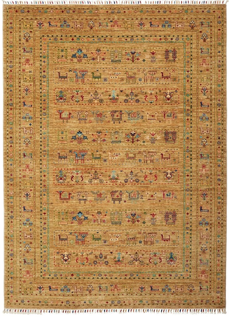 Samarkand Tappeto 170x230 Verde (Pakistan) Annodato A Mano