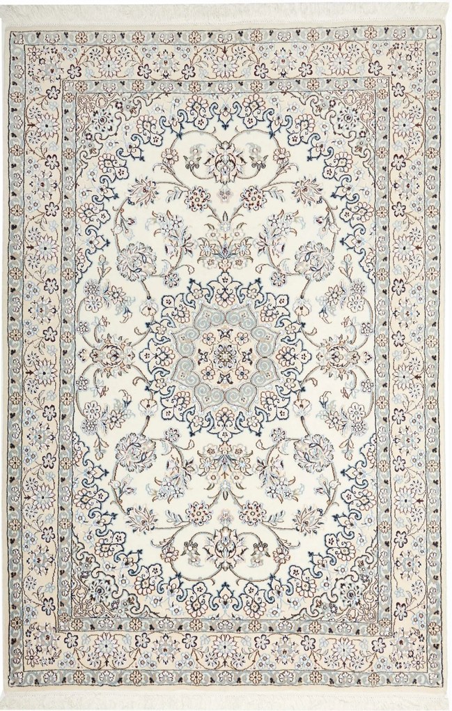 Nain Tappeto persiano 140x200 Beige (Iran) Annodato A Mano