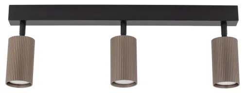 Faretto TUNE 3xGU10/10W/230V nero/marrone