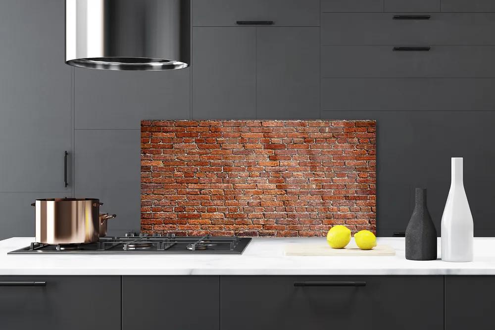 Pannello paraschizzi cucina Muro Di Mattoni Sul Muro Di Mattoni 100x50 cm
