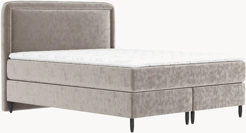 Letto boxspring in velluto fatto a mano Salvi, H4