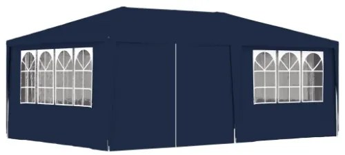 Gazebo Professionale con Pareti 4x6 m Blu 90 g/m²