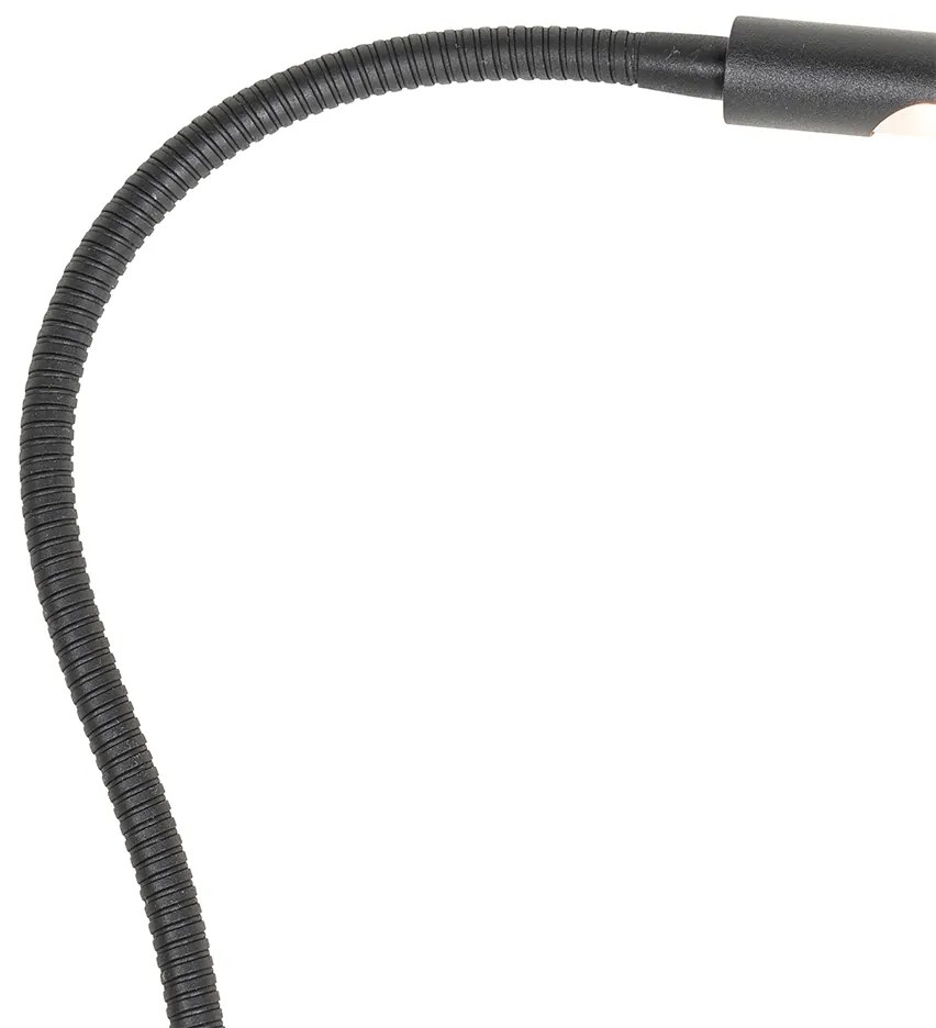 Lampada da tavolo a morsetto nera incl. LED con dimmer touch - Lionard