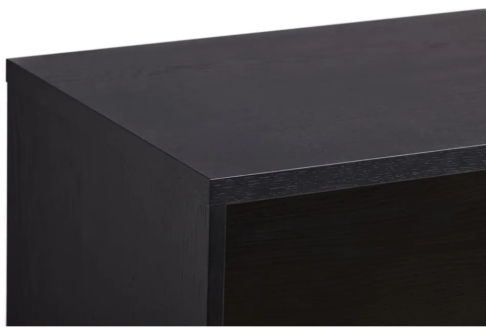 Cassettiera bassa nera in rovere 188x75 cm Ende - Woodman