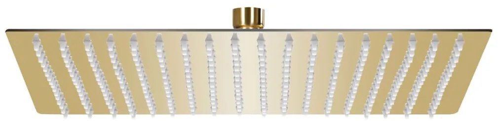 Testa Doccia A Pioggia İn Acciaio Inox 50x50 Cm Quadrata Oro /