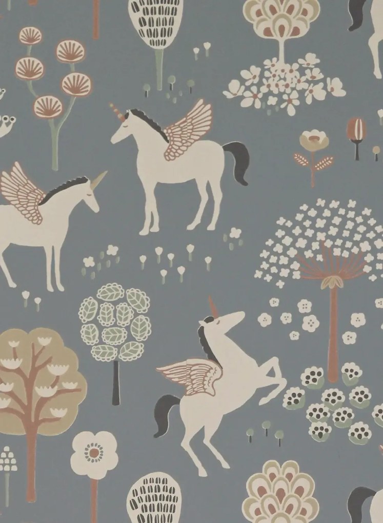 Majvillan Carta da parati True Unicorns - Evening Blue